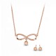 Wellington Jeweller - Infinity Solid Opal Necklace & OS Stud Earrings
